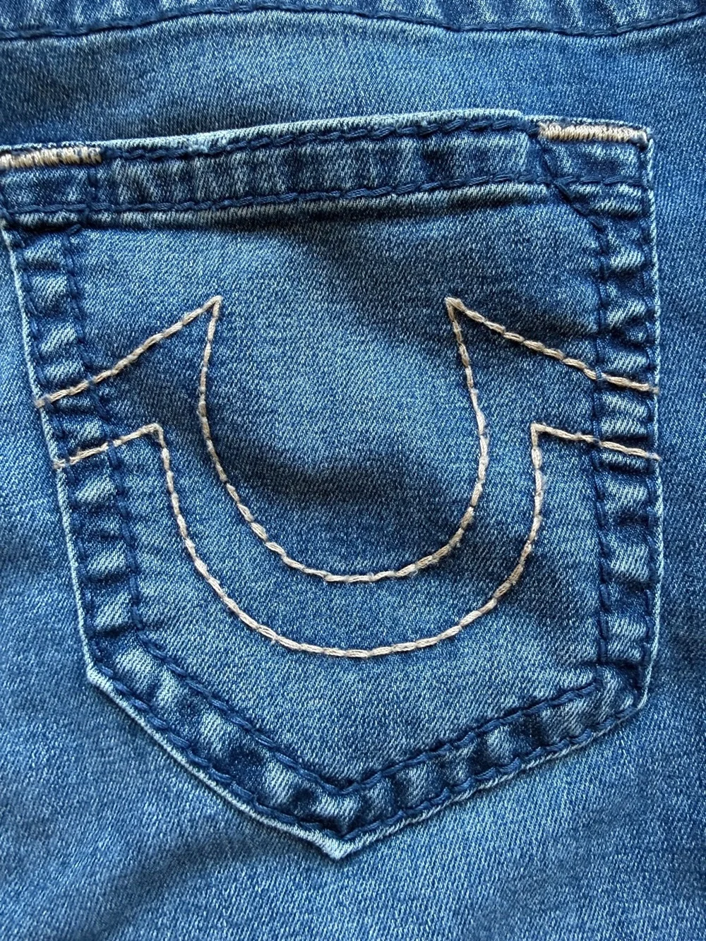 True Religion Devin Loose Straight Jeans Medium Wash Stretch Denim Men's Size 30